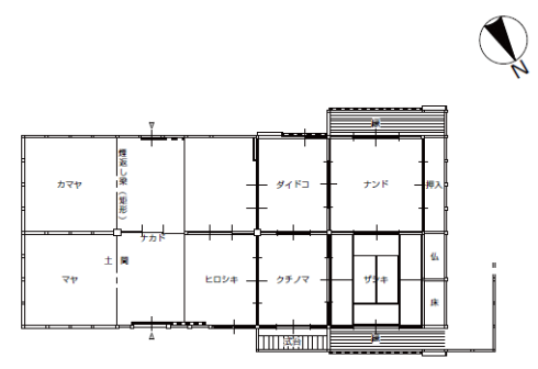 建築当初の間取りの画像