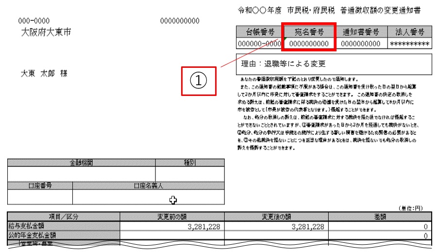 普徴異動納通（1）