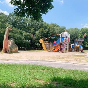 恐竜広場遊具