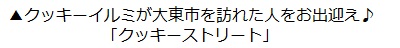 クッキーイルミが大東市を訪れた人をお出迎え「クッキーストリート」