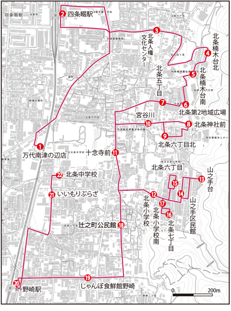 北条コース　ルート図