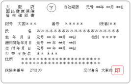 資格確認書のイメージ