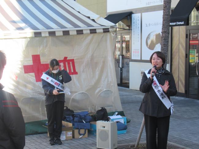 「大阪府献血推進月間」献血街頭キャンペーン