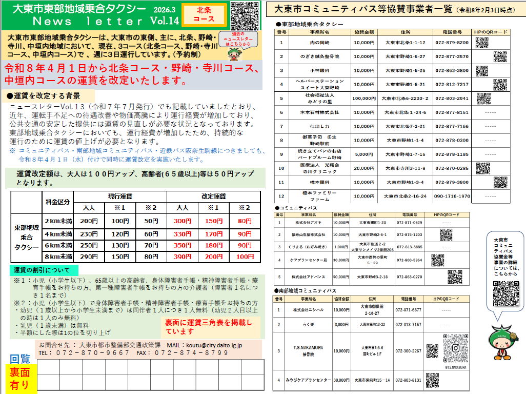 北条コース（表面）