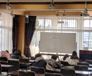 学力向上ゼミテストのようす