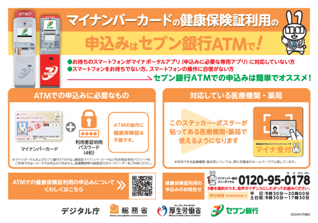 セブン銀行ATMから利用登録